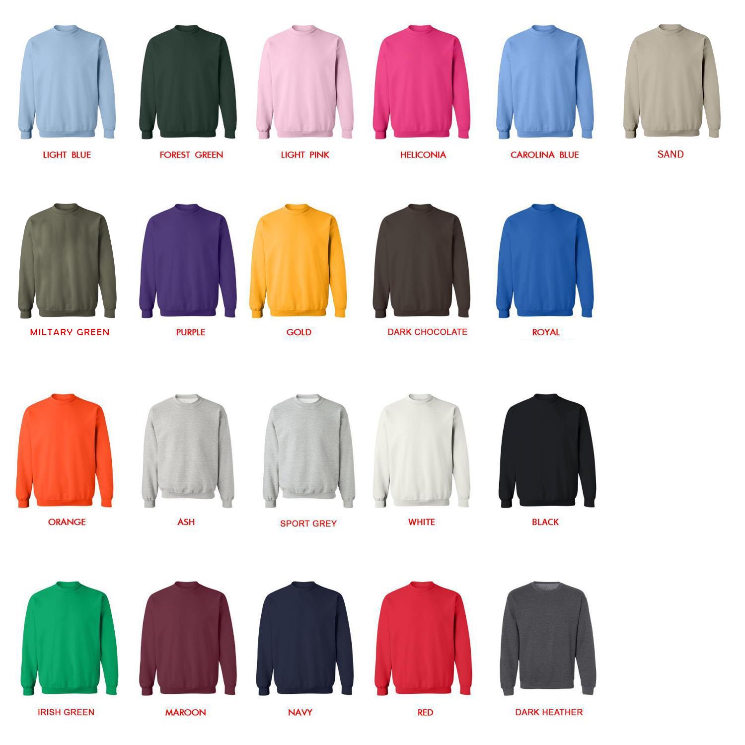 sweatshirt color chart - Frieren UK Shop