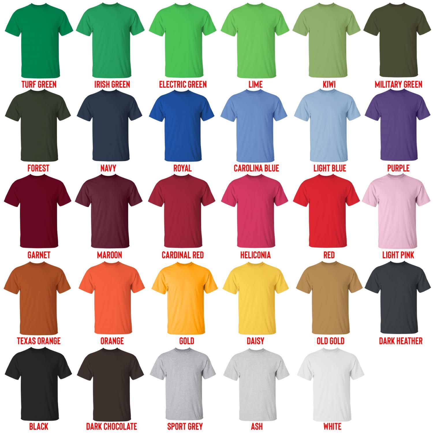 t shirt color chart - Frieren UK Shop