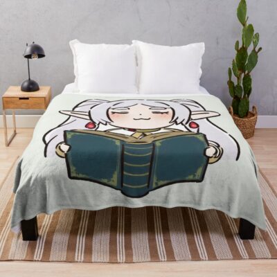 Frieren Pages Of Tranquility Throw Blanket