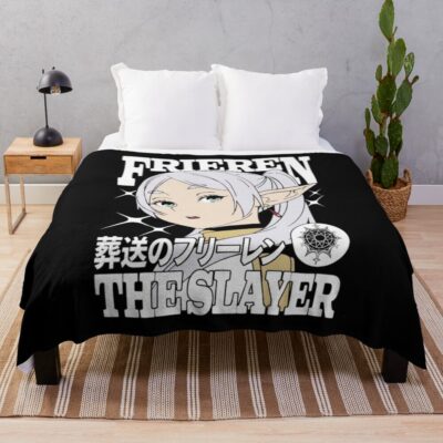 Frieren The Slayer Throw Blanket