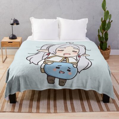 Frieren Dreams Of A Twin Seraph Throw Blanket