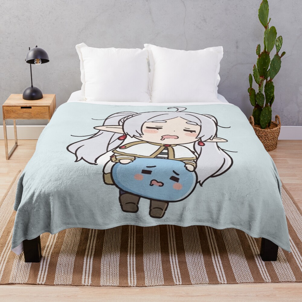 Frieren Dreams Of A Twin Seraph Throw Blanket