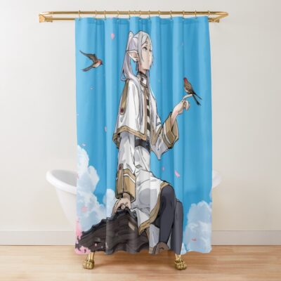 Frieren Blooming Stillness Shower Curtain