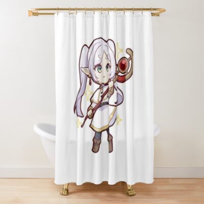 Frieren Chibi Shower Curtain
