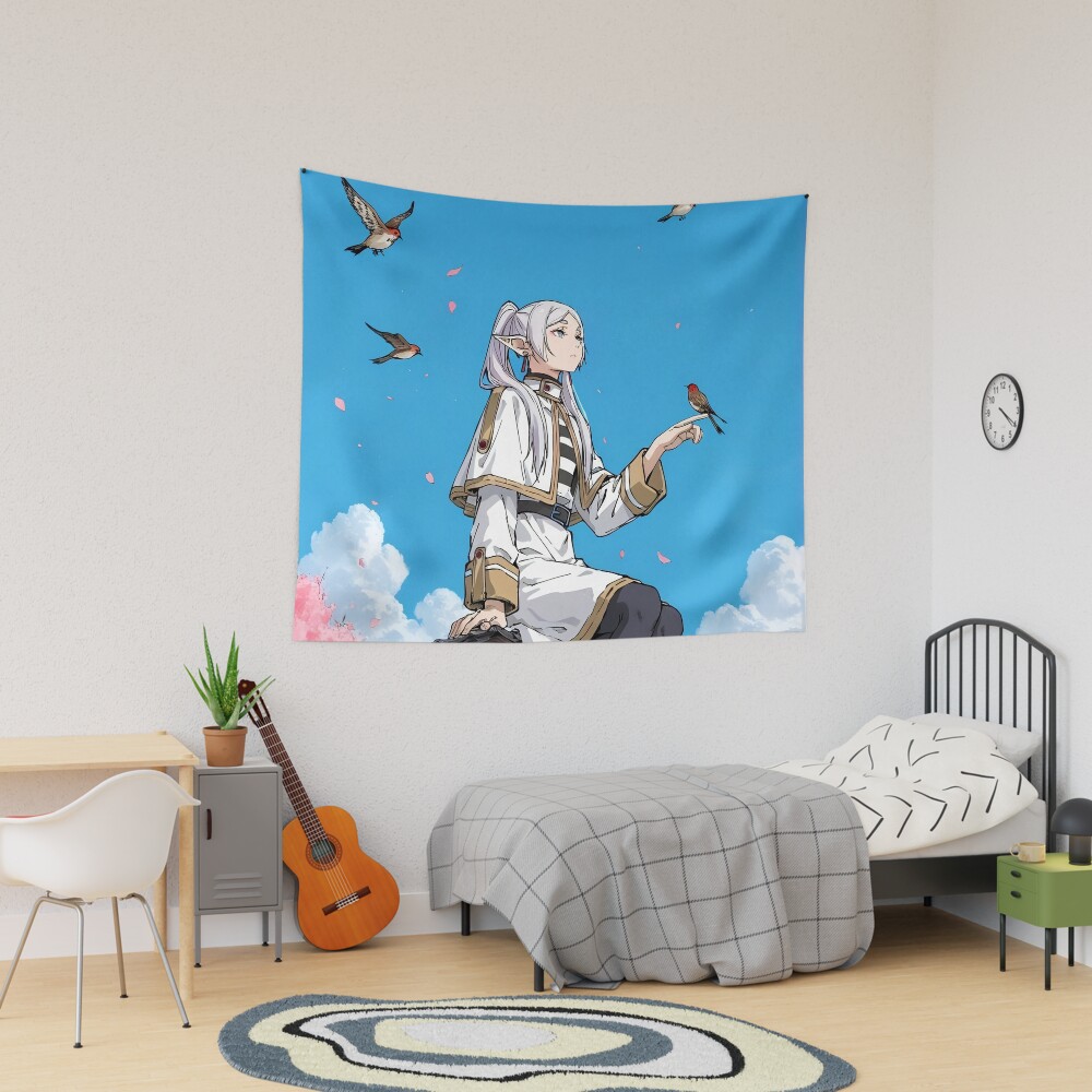 Frieren Blooming Stillness Tapestry